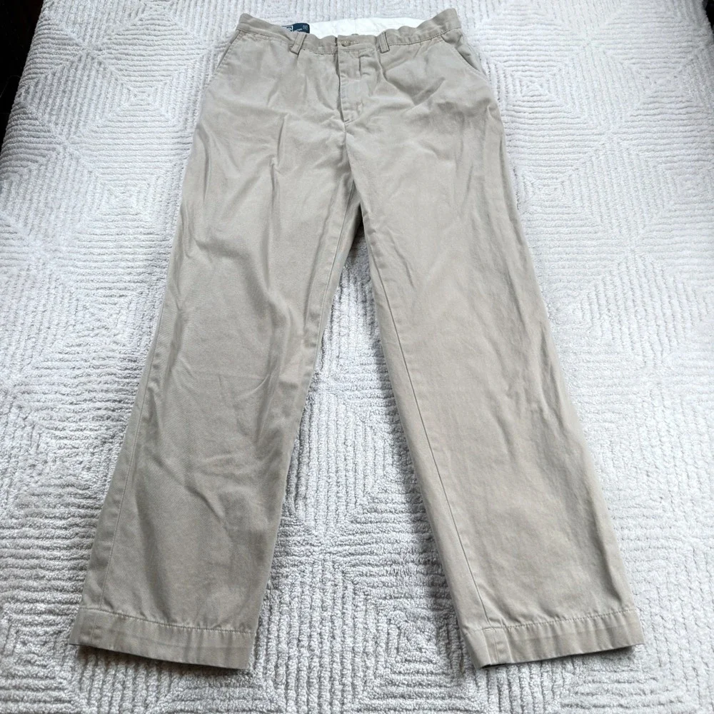 Polo Ralph Lauren Prospect Pant Mens 32x32 Khaki Cotton Chino Straight VTG Y2K